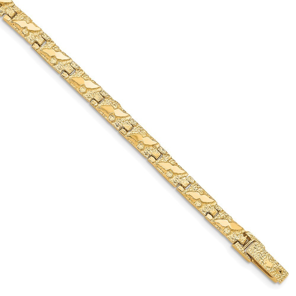 10k Yellow Gold Authentic Fine Jewelry 5.5mm NUGGET Bracelet